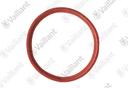 Roter Dichtungsring von Vaillant, rund und flexibel, geeignet zur Abdichtung in Heizungsanlagen.